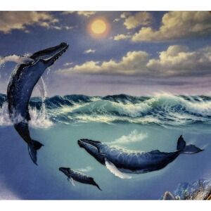 Humpback Whale 1991 WS George Fine China Anthony Casay Song of Humpback w COA